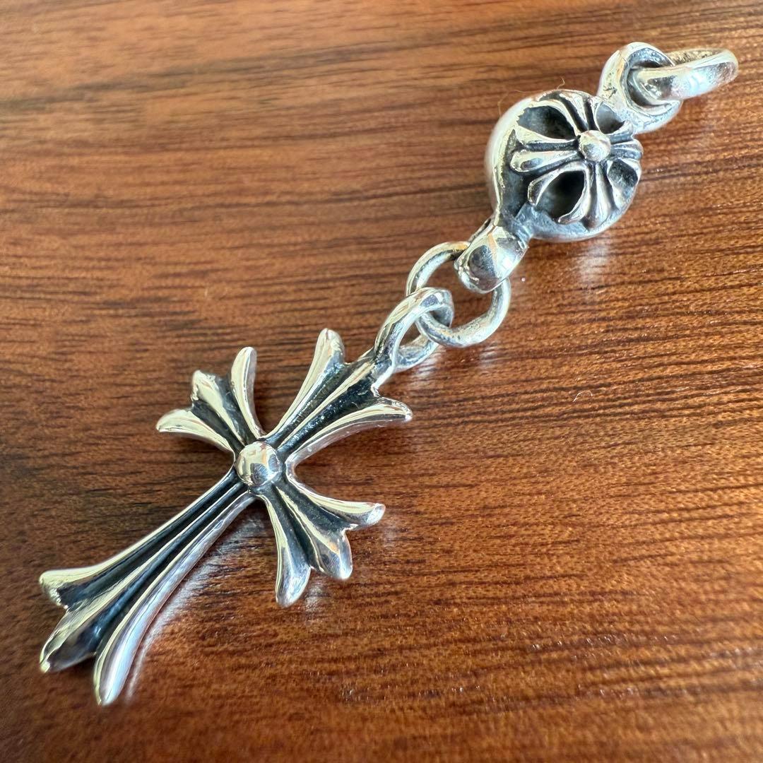 シルバー925無垢【新品】ワンボールタイニークロスペンダントsilver925
