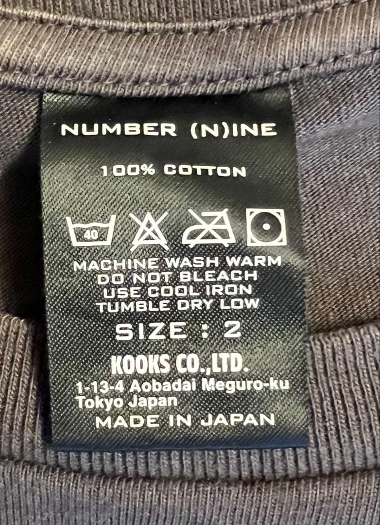 【レア美品】Number (N)ine スカルバンダナ Tシャツ