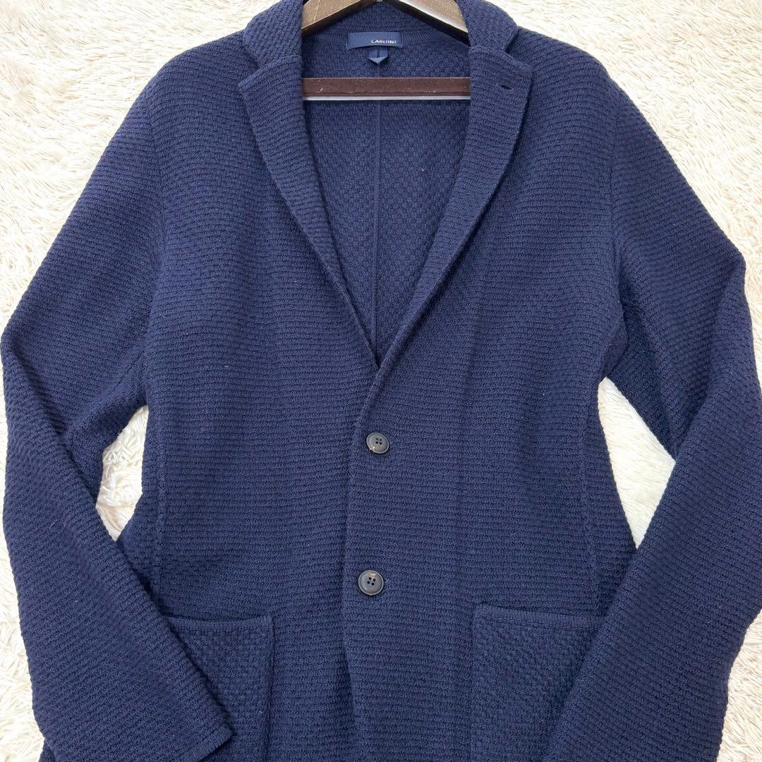 LARDINI ラルディーニ テーラードジャケット ネイビー アルパカ ウール