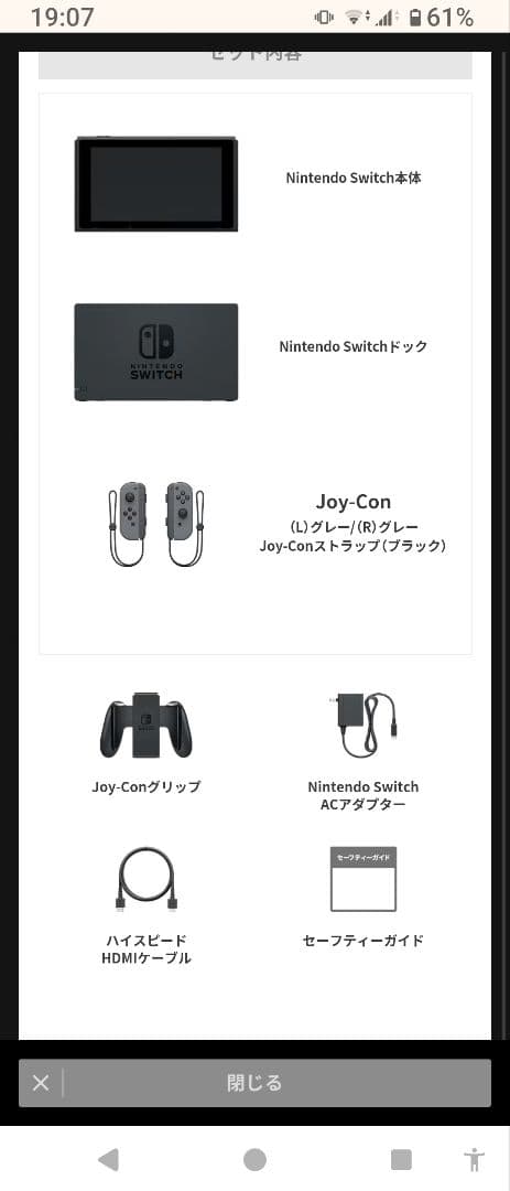 Nintendo Switch 本体 グレー 付属品 保護フィルム