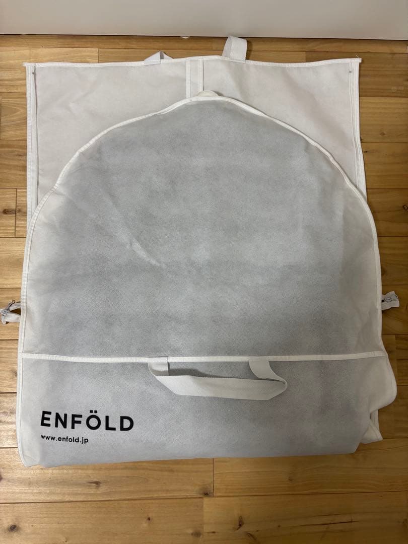 ENFOLD ウールリバーノーカラーコート　36 専用カバー付き