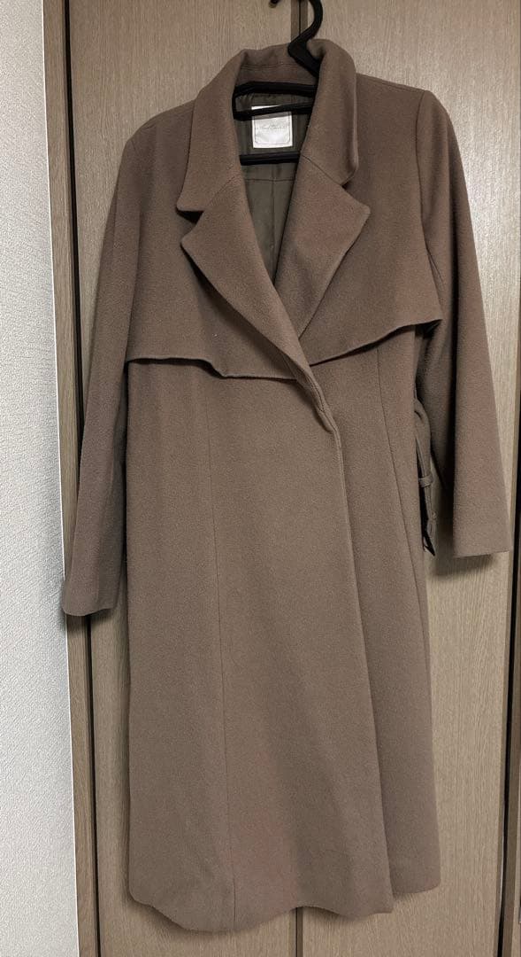 And Couture FOXファー付きウールトレンチコート