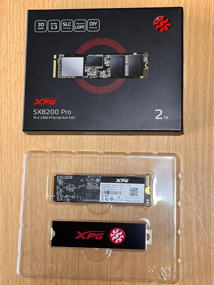 内蔵型SSD NVME SSD 2TB XPG SX8200 Pro