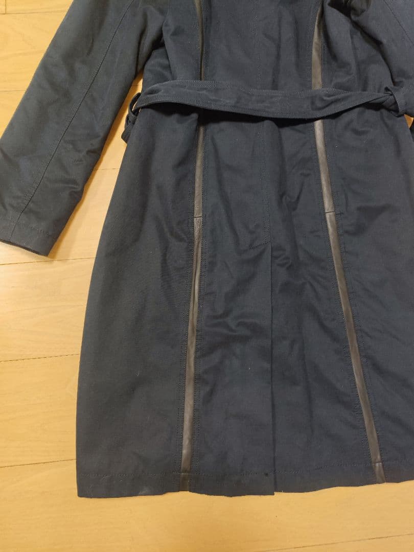 EMPORIO ARMANI 黒コート レディース40 美品 上品シルエット