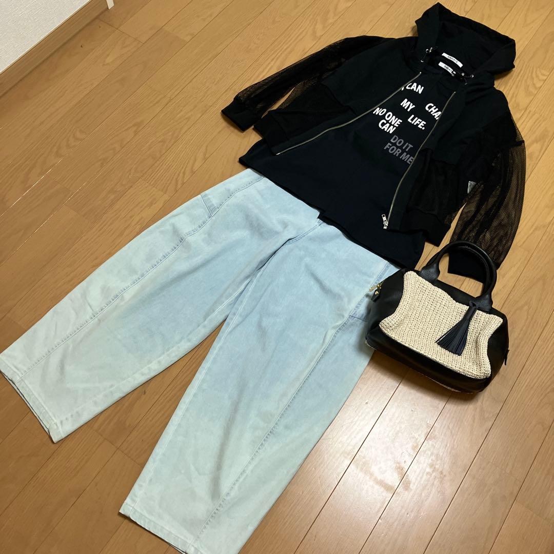新品タグ付きシニカルカーブデニムMライトブルー夏用