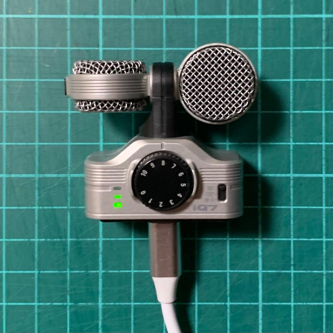 ZOOM iQ7 MSステレオマイク iOS用 ライトニング延長ケーブル付き