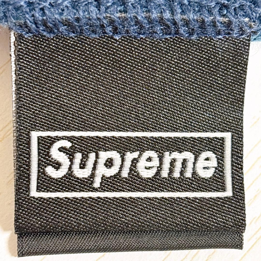Supreme NEW ERA ニット帽　ビーニー　クロスBOXロゴ　ネイビー