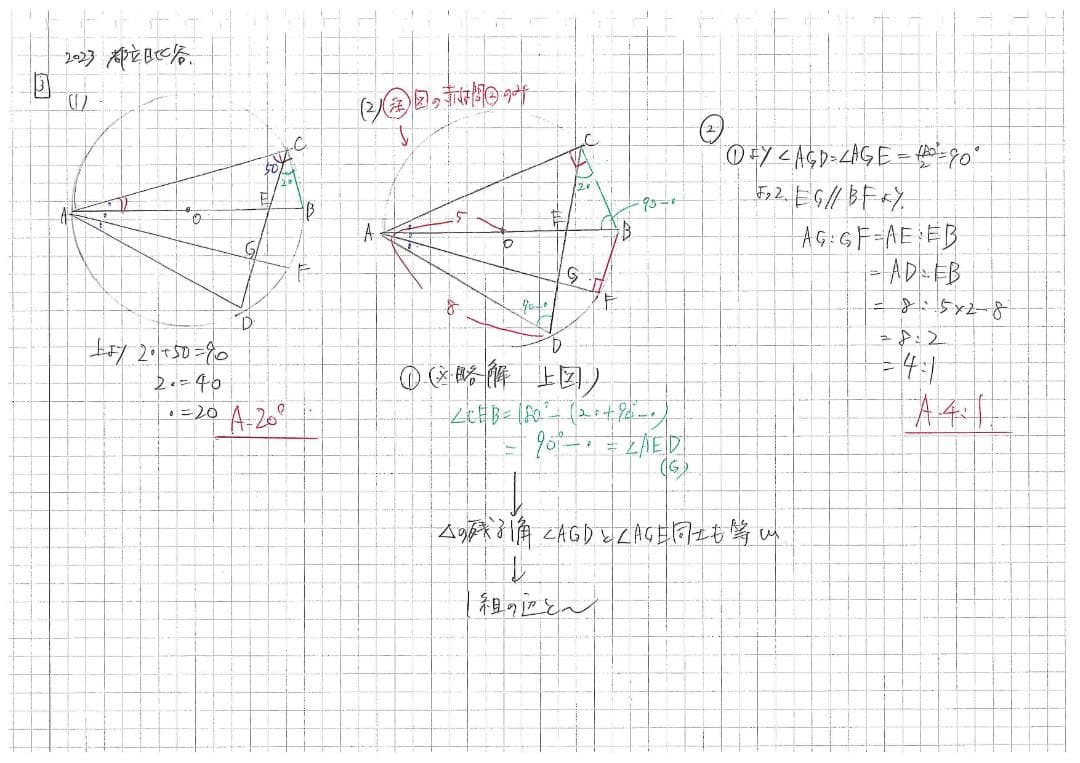 塾講師オリジナル数学解説自校作成10校(解説動画付)2018-23高校入試過去問