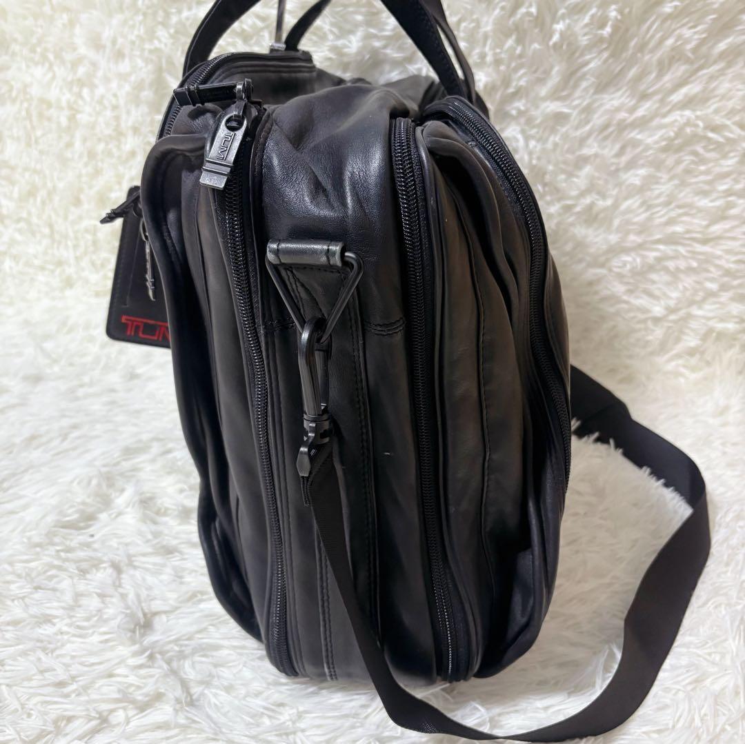 TUMI オールレザー ボストンバッグ 特大 3室 2way ブラック 旅行鞄