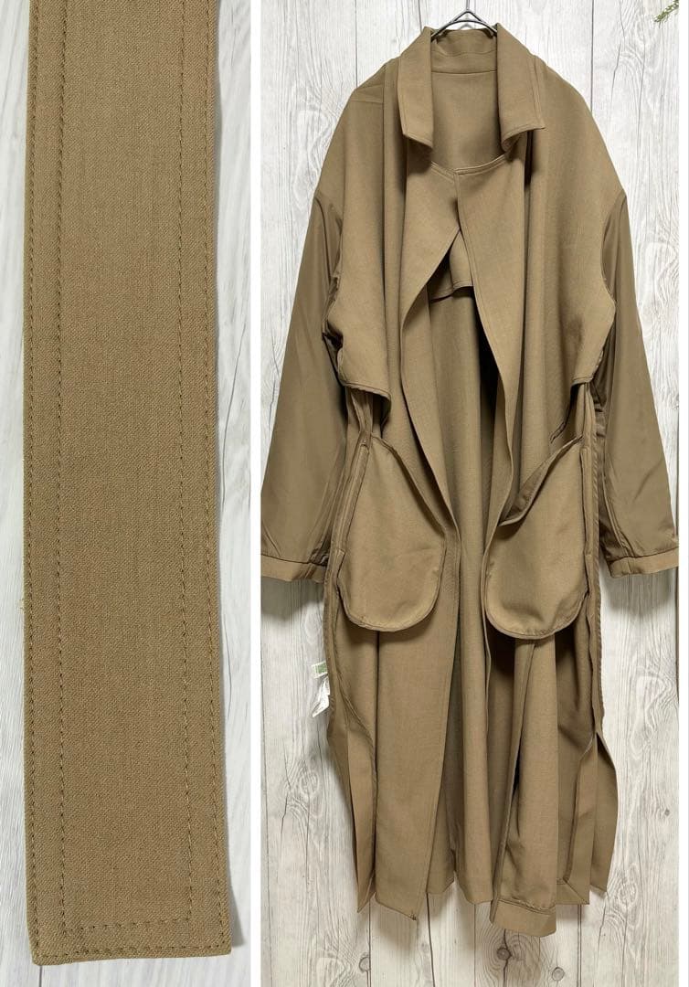 F by ROSSO◆ベルト付き◆ウォッシャブルトレンチコート◆BEIGE◆38