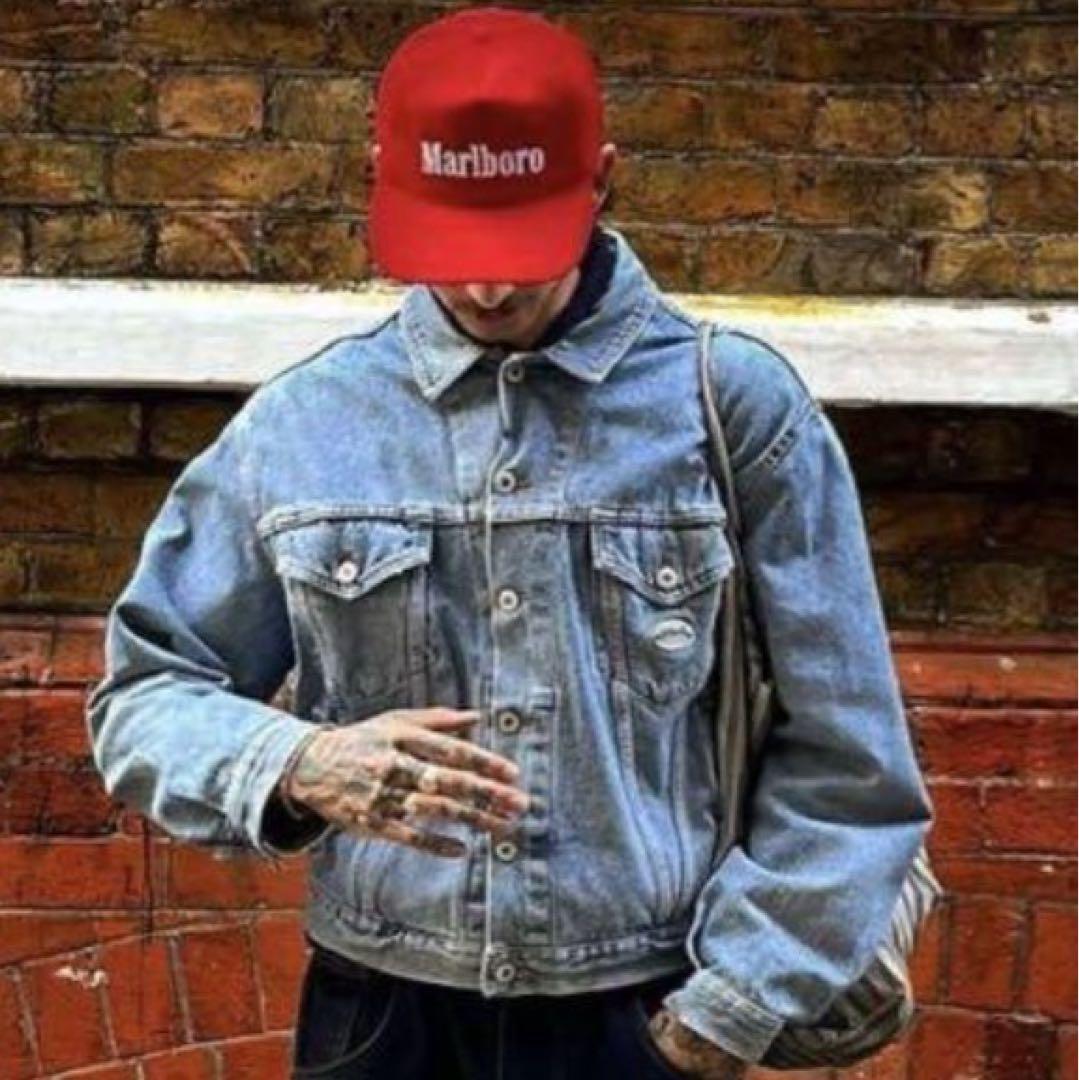 Marlboro マルボロ コーデュロイキャップ CAP アイレット刺繍ロゴ