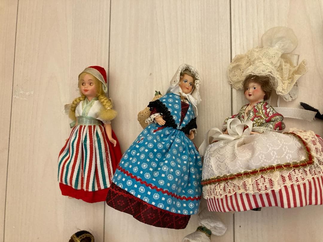 ★美品新品★仏直輸入★22個★フランス人形★セルロイド★衣装美★プチコラン有