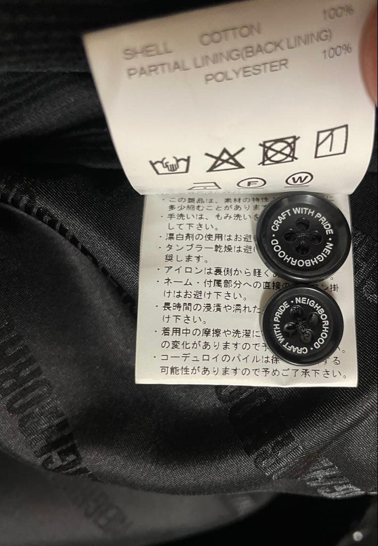 Neighborhood コーデュロイ　ジャケット　ブラック　L ネイバーフッド