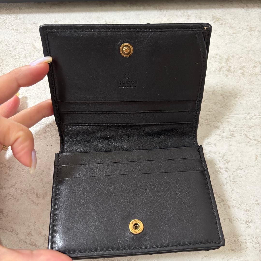 GUCCIブラック コンパクト財布 カードケース