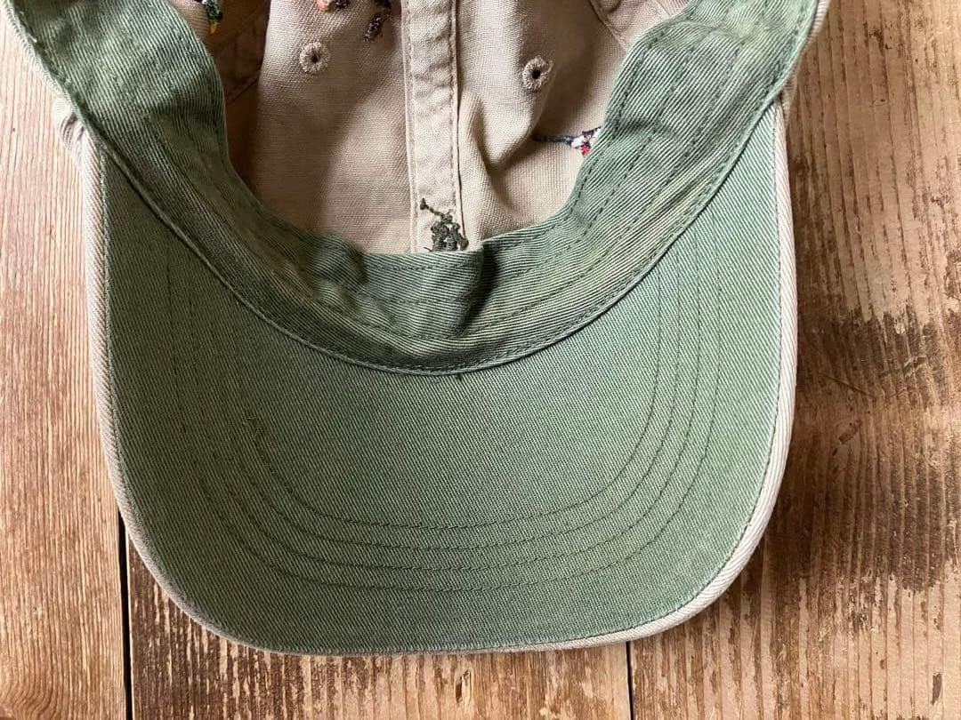 POLO RALPH LAUREN キャップ ベージュ 総柄 犬 鳥 狩