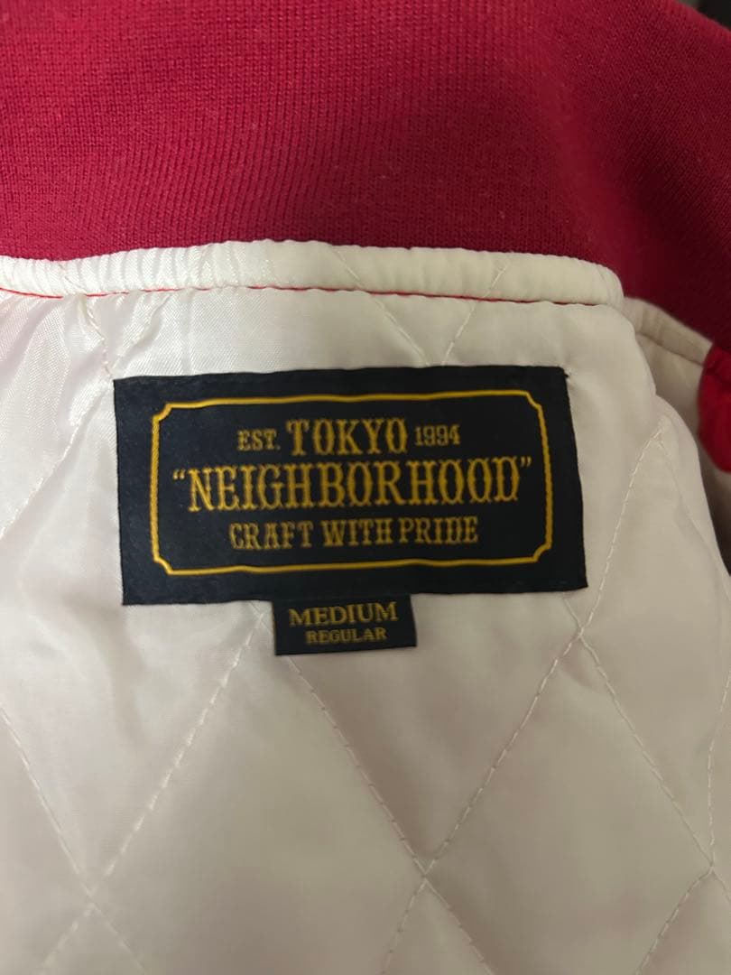 NEIGHBORHOOD ネイバーフッド スタジャン 赤 美品 M ★値下