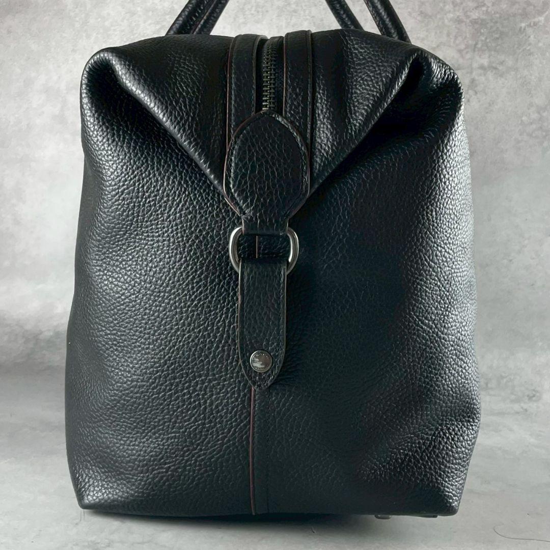 コーチ 黒 レザー ボストンバッグ 2way ショルダーストラップ