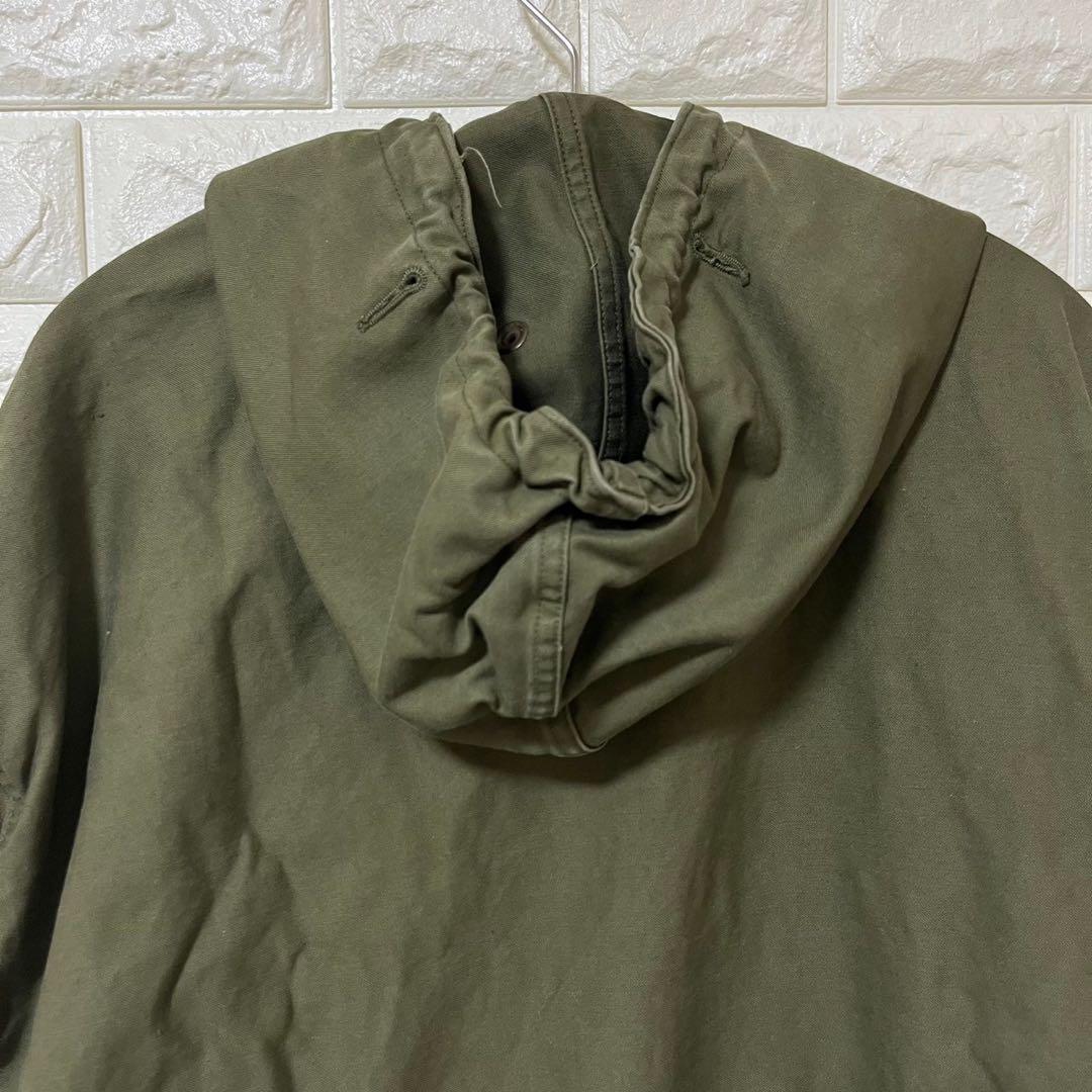 【ミリタリージャケット】モッズコート　古着【メンズ3XL】カーキ　I４