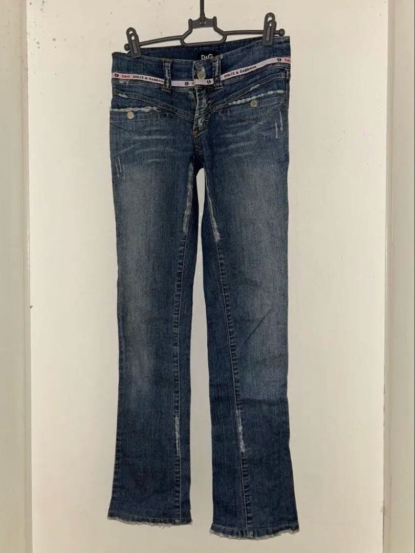 【D&G】Logo Waist Flare Denim pants