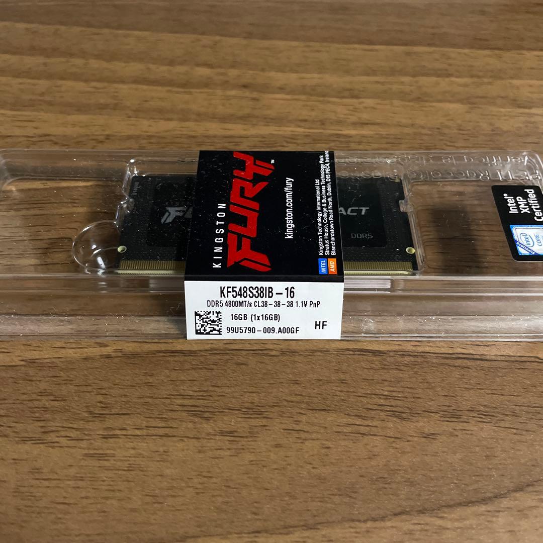 メモリー KINGSTON FURY KF54S8S38IB-16 16GB DDR5