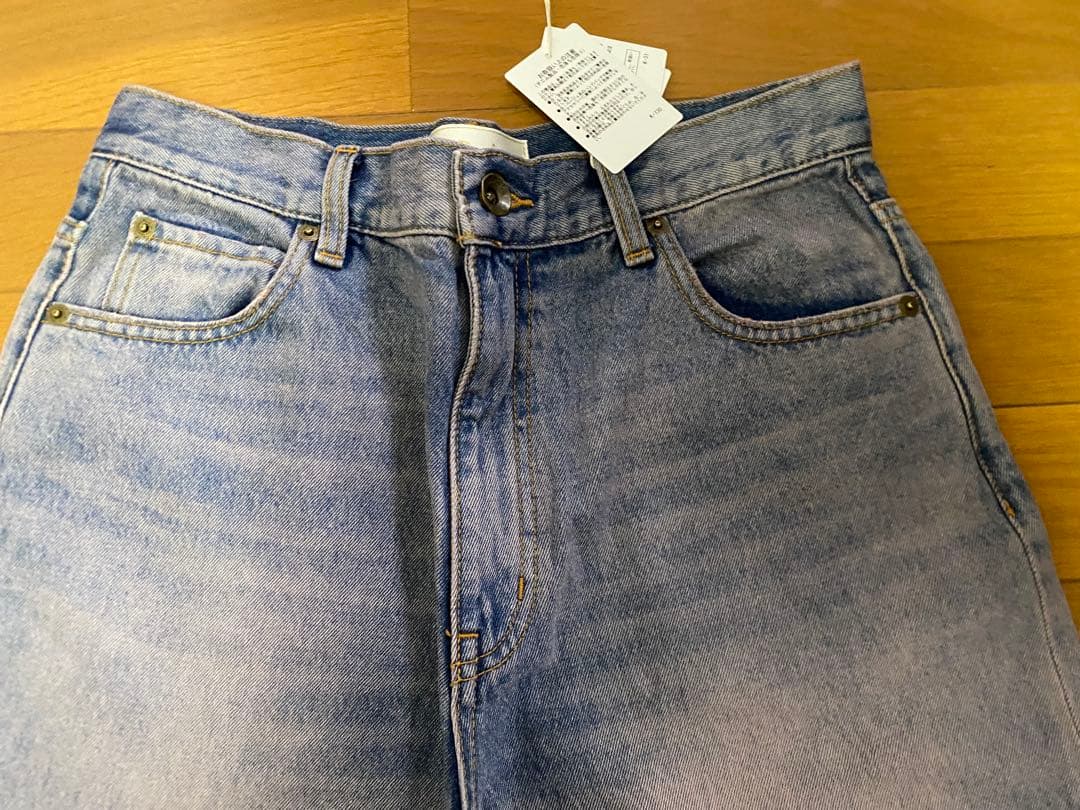 新品♡searoomlynn☆ハイウエストワイドストレート SRN05 ブルー