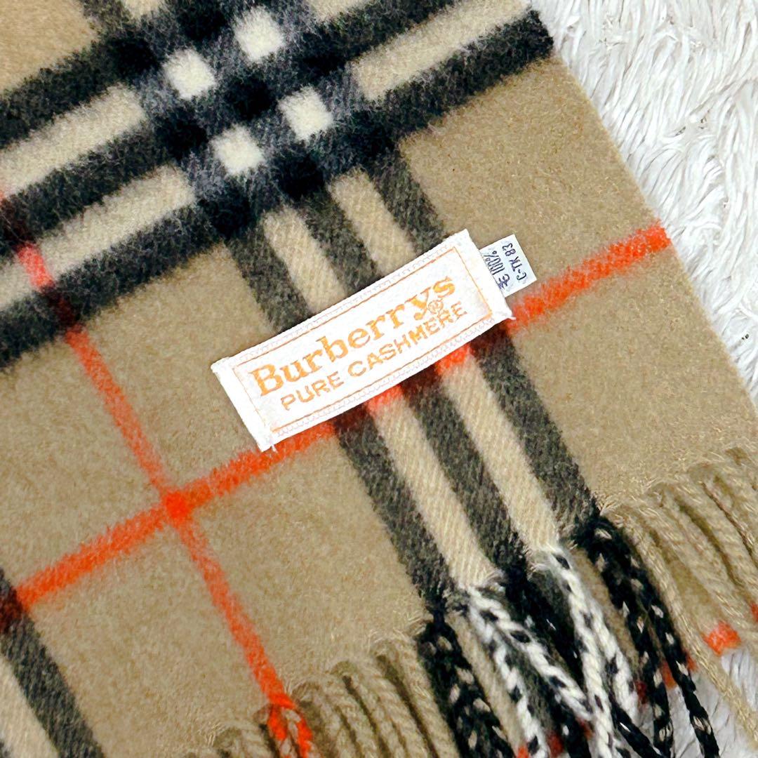 BURBERRY マフラー ノバチェック カシミア100% オールド バーバリー