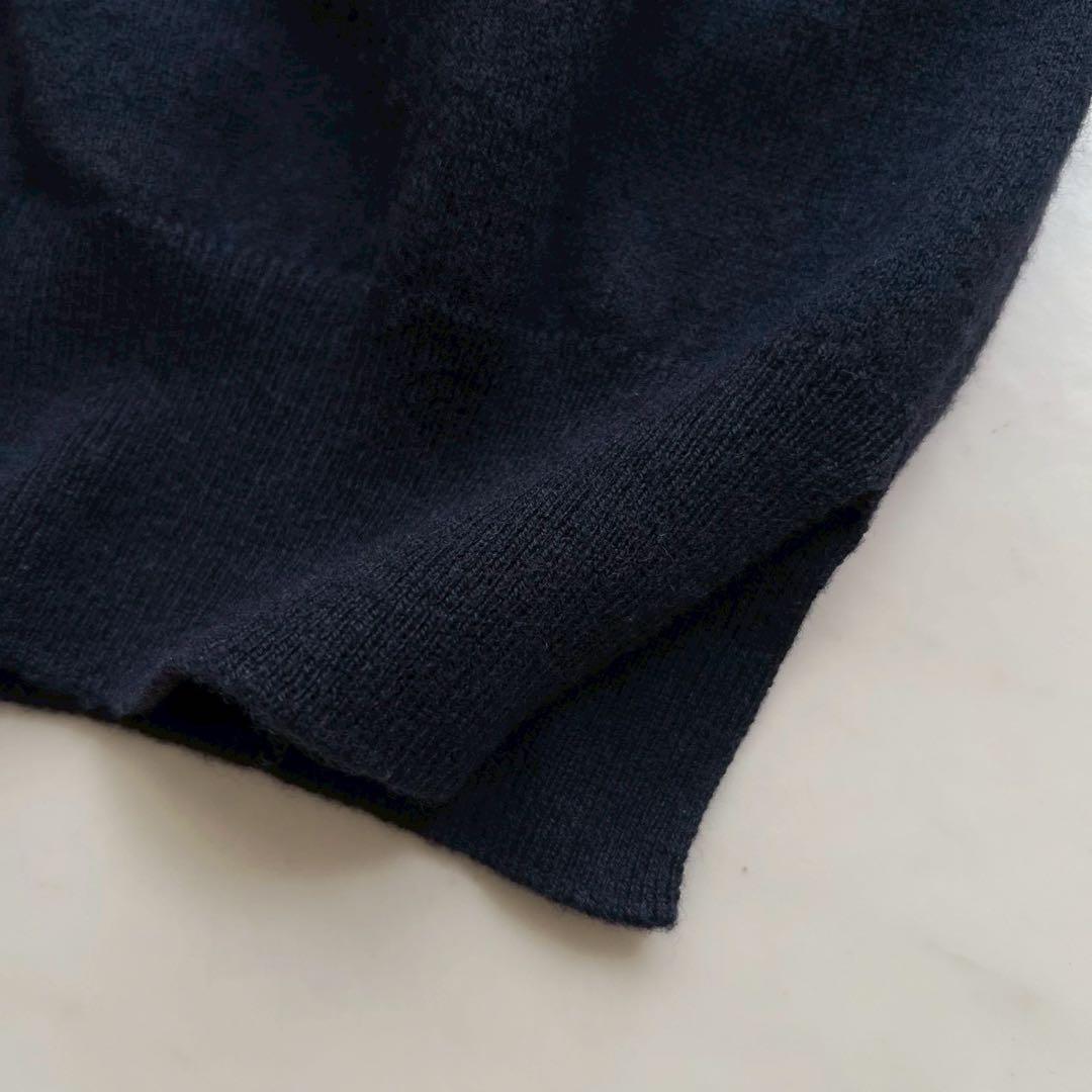 Maison Margiela エルボーパッチ 4ステッチ カーディガン 紺