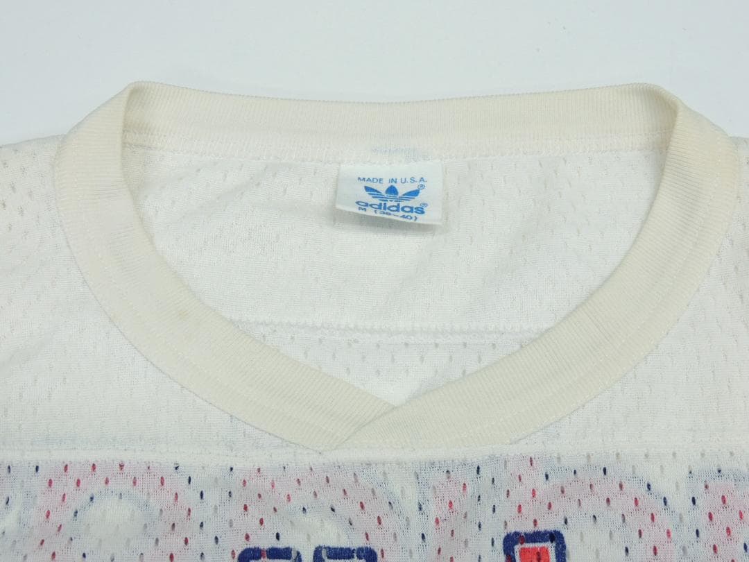80S VINTAGE ADIDAS USA製フットボール ジャージ TシャツM