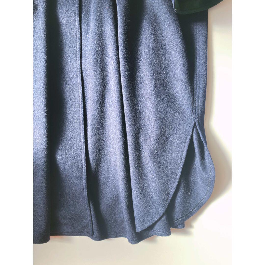 Used プリーツ ケープショルダー♡ ビッグAライン ローデンマントコート