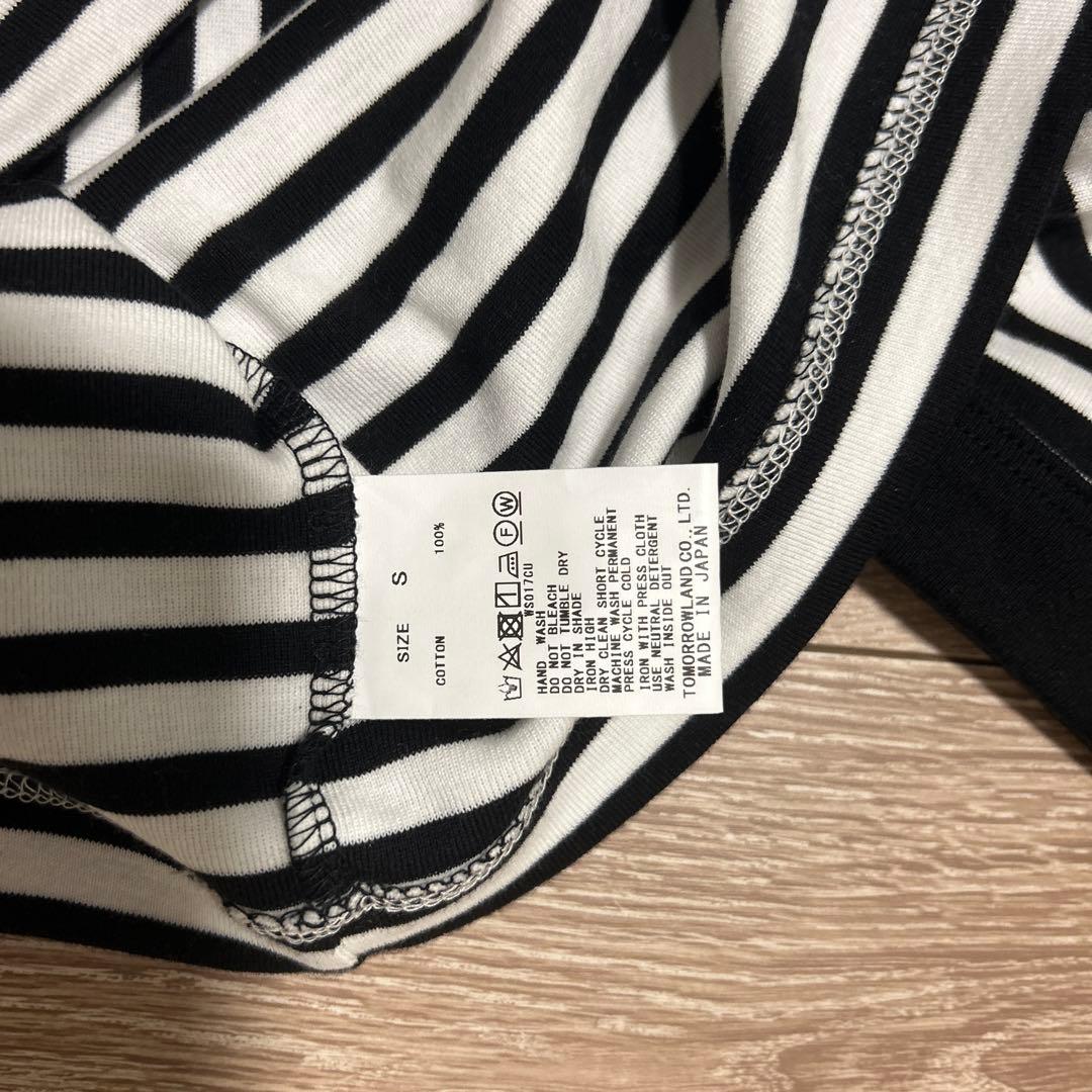 トゥモローランド　MACPHEE 半袖Tシャツ　ボーダー　ホワイトブラック　S