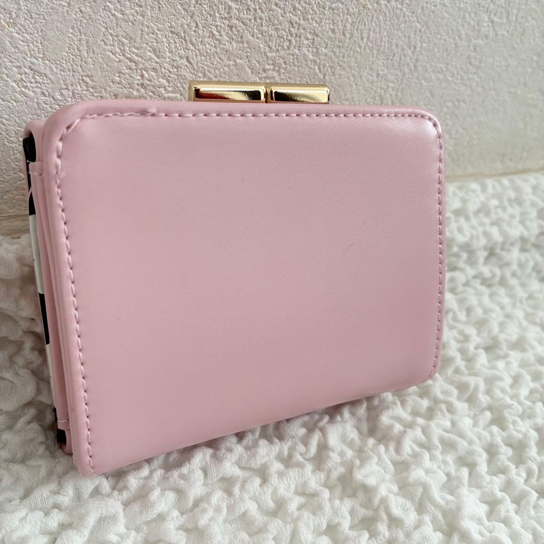 未使用✨️MARY QUANT ミニーマウス がま口三つ折り財布 ピンク デイジー