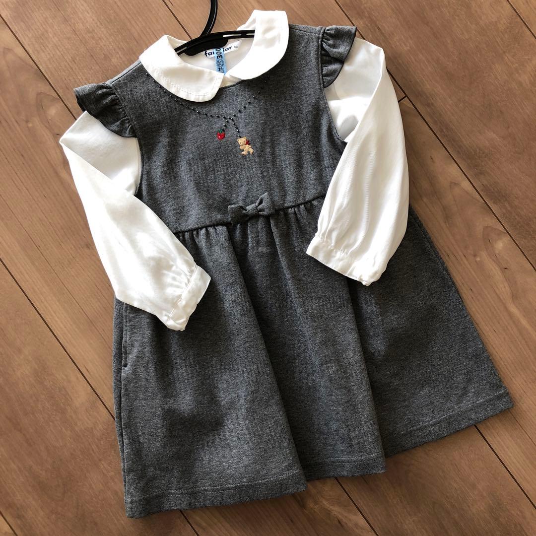 ⭐︎natsumi⭐︎ ファミリア ワンピースブラウスセット 90
