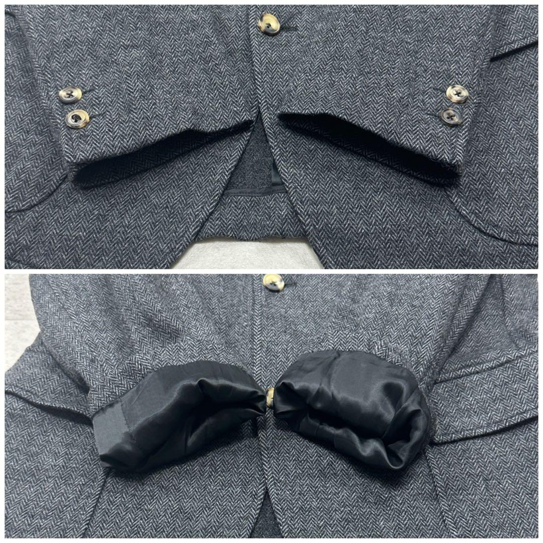 【VAN JACKET】テーラードジャケット ヘリンボーン ウール混 段返り L