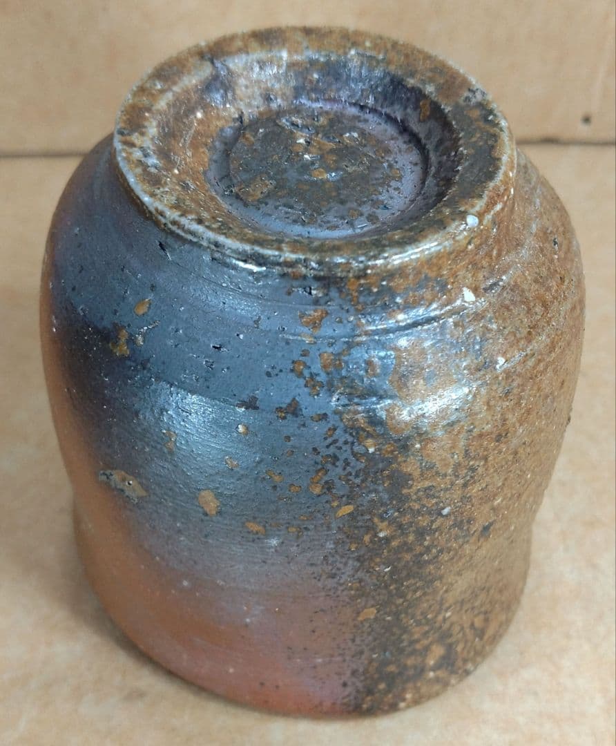 【本物保証】伊勢崎満 備前ぐい呑 栞 共布 共箱 未使用品 備前焼 その③