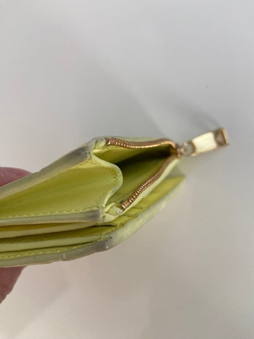 リ*コ様 ブ*P様 BOTTEGA VENETA イエロー レザー 二つ折り財布