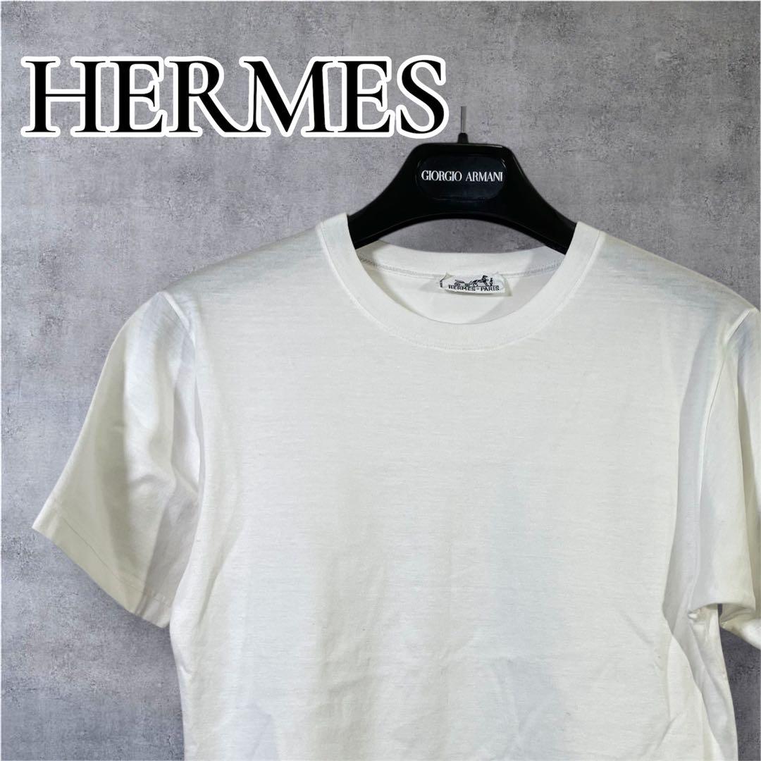 タ*ウ様 HERMES ホワイト クルーネック Tシャツ