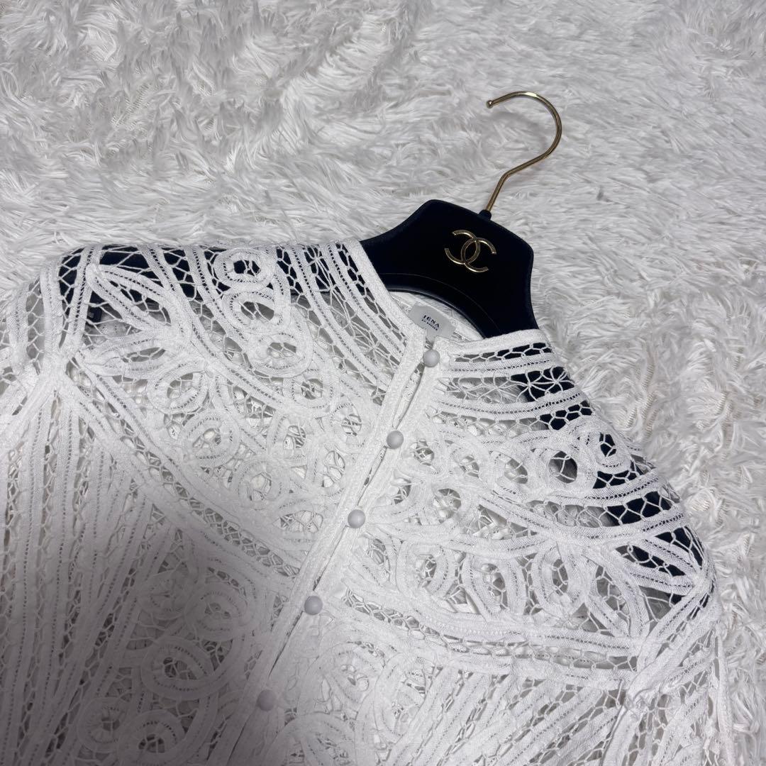 極上美品 IENA LA BOUCLE バテンレースブラウス 定価2.4