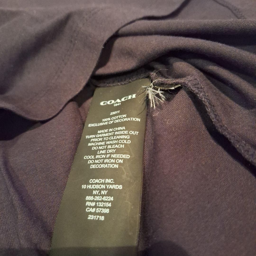 COACH 半袖Tシャツ 黒 馬車ロゴ×レキシー