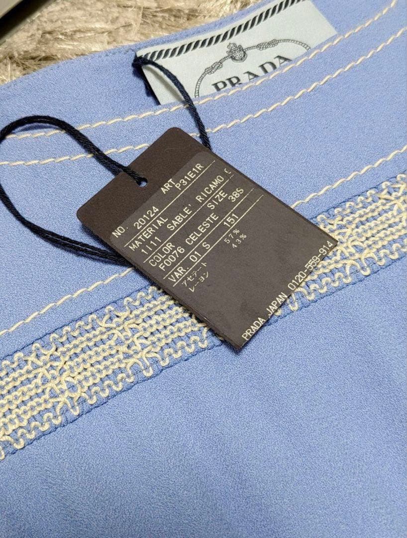【タグ付き新品未使用】PRADA　プラダ　ワンピース　ブルー