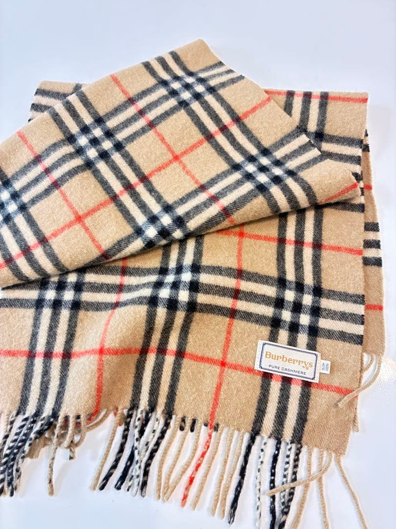 Burberrys チェック柄 マフラー 純カシミヤ