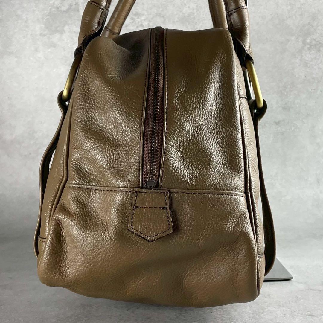 美品✨ BURBERRY ボストンバッグ ノバチェック ベージュ レザー