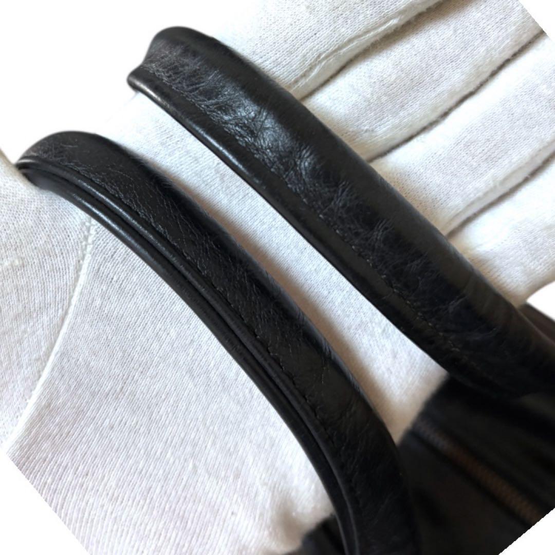 【美品】ジャスエムビーJas-M.B★スモールトラベラーボストンバッグ★本革★黒