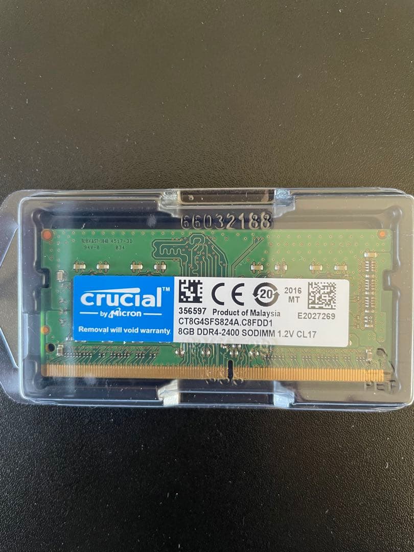 【未使用品】crucial 8GB DDR4-2400 SODIMM メモリー
