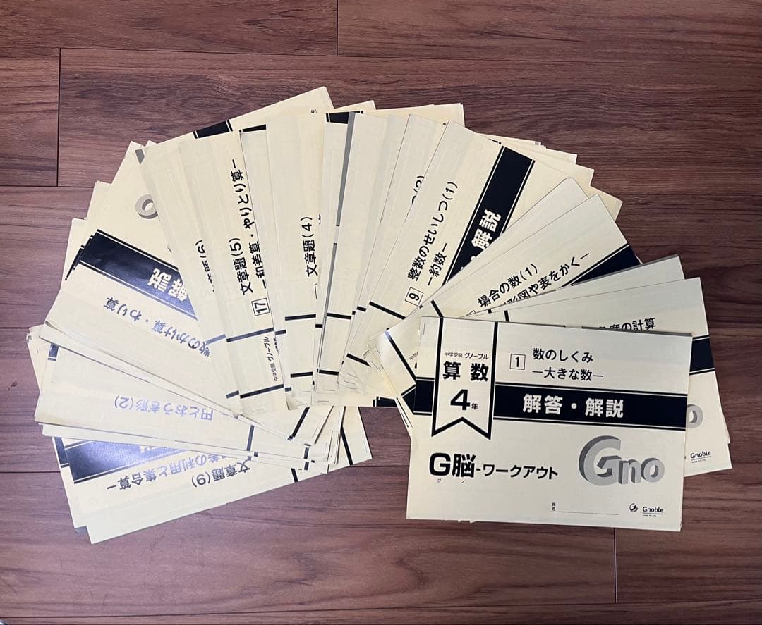 サピックス　G脳ワークアウトグノーブル４年生 算数ワーク全30冊セット解説解答付
