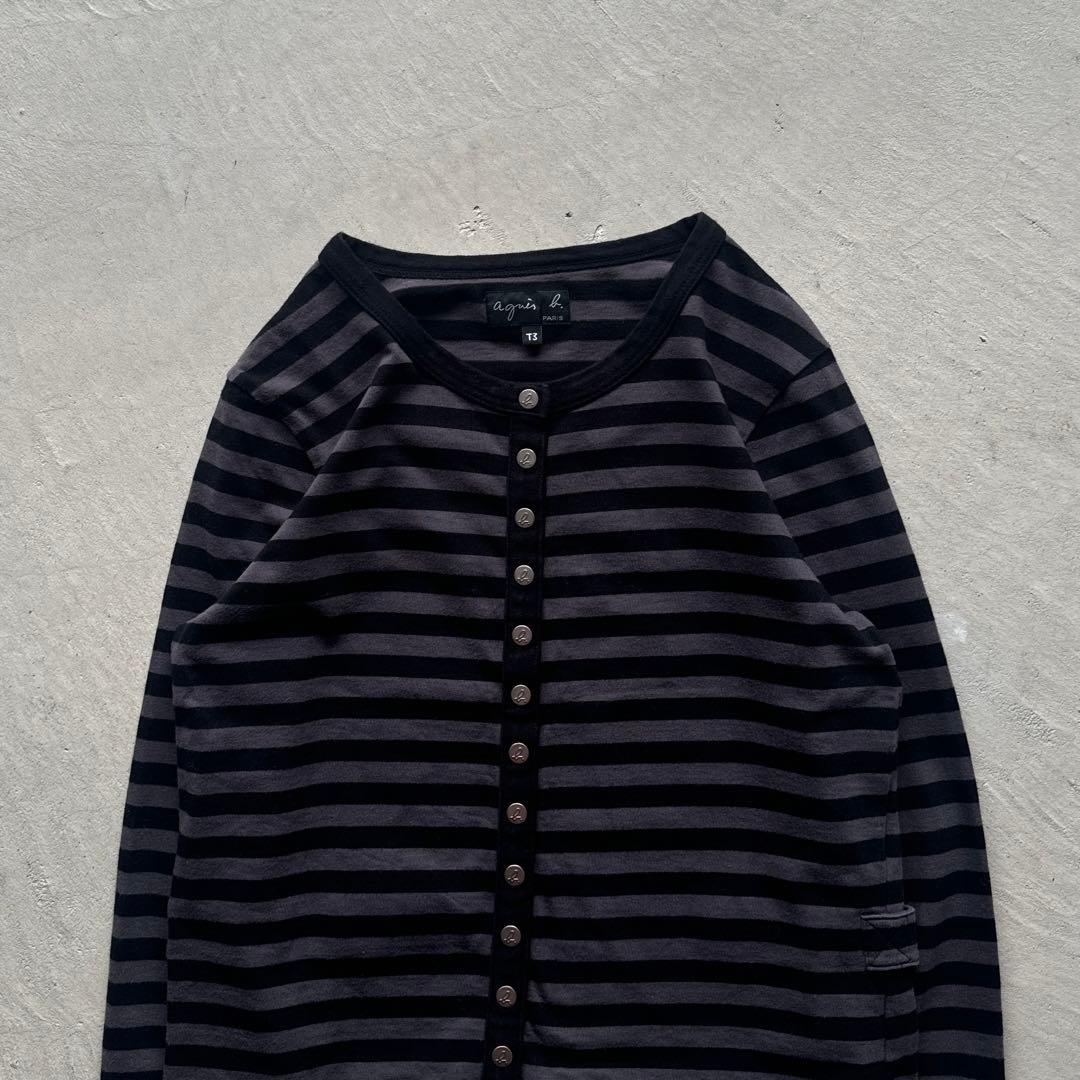 agnes b. border cardigan ボーダー カーディガン