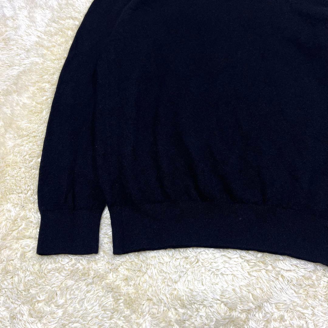 【カシミヤ100%】St ANDREWS モックネック ニット ゴルフ L 黒