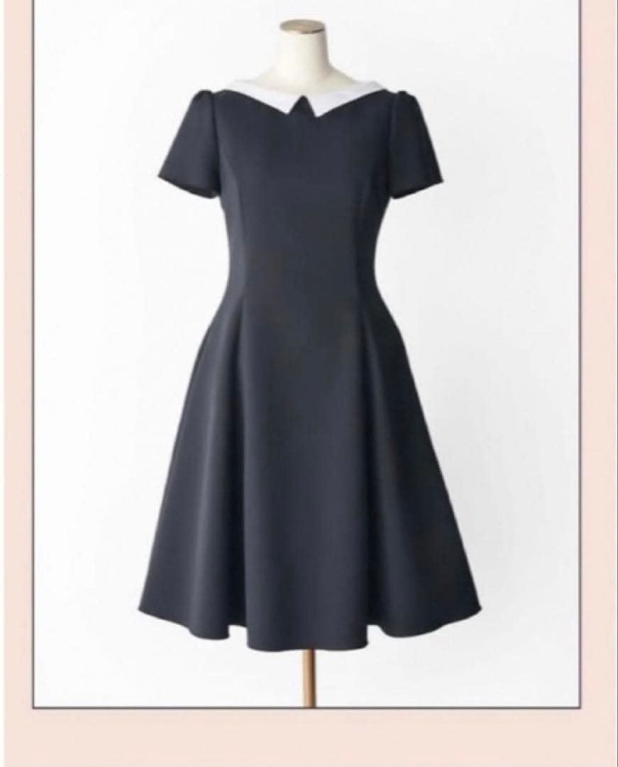 フォクシー 白襟 ワンピース WASHABLE DRESS 2way