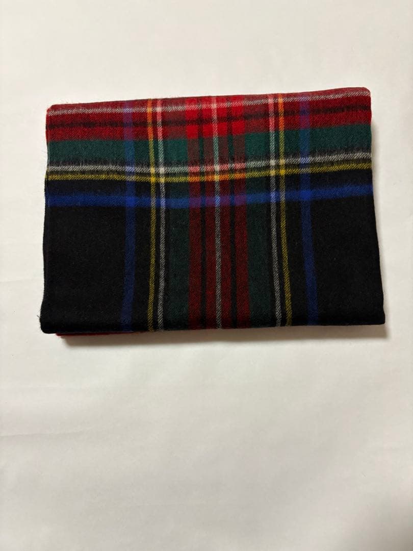 s*i様 Johnstonsジョンストンズ 大判カシミヤ ストール ブラックスチ