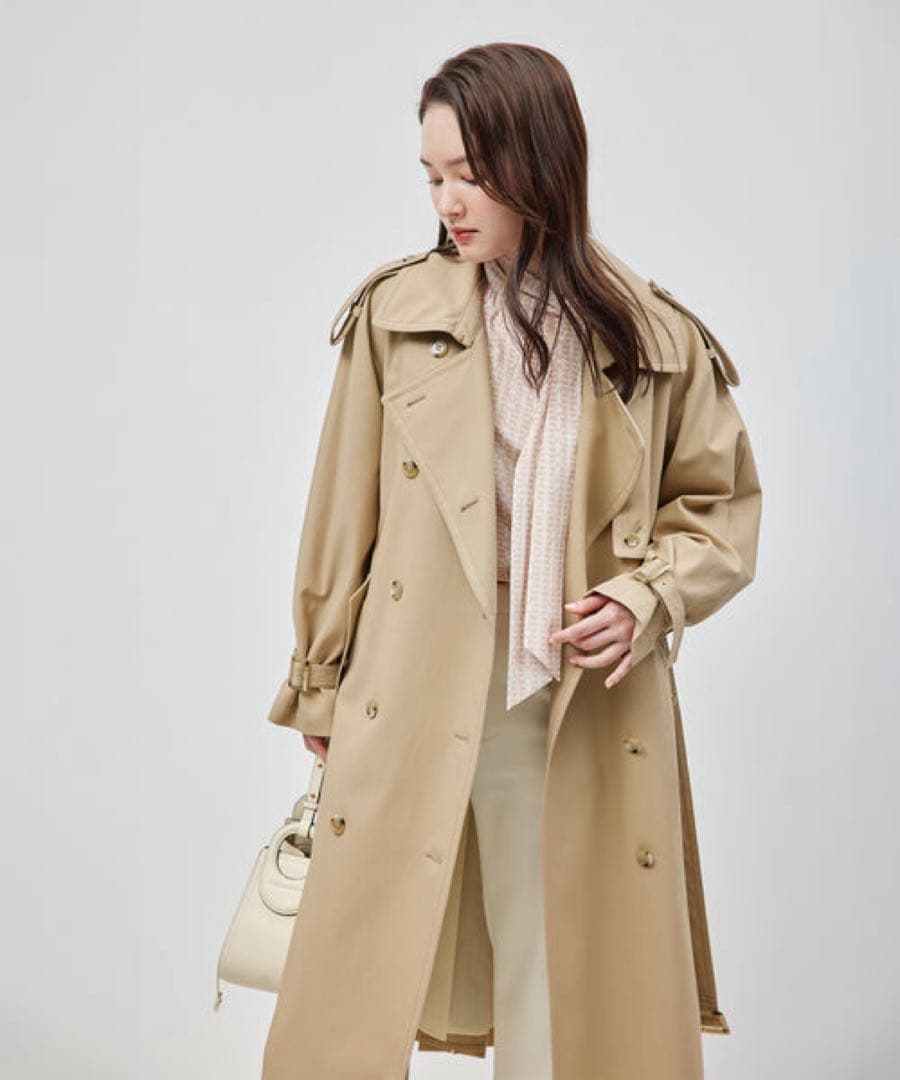極美品 ROPÉ 【逸品】ベーシックトレンチコート【雑誌掲載】 ベージュ 38