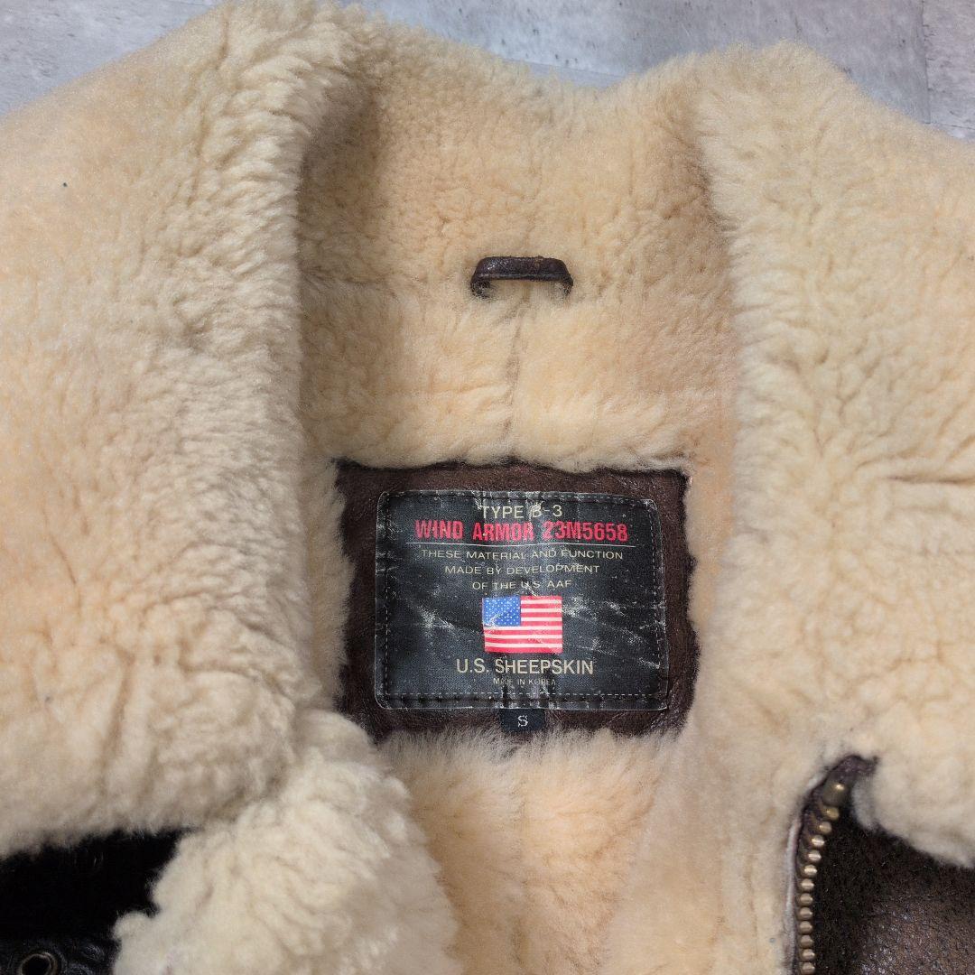 【90s_vintage】B-3リアルレザーMoutonFlightJacket